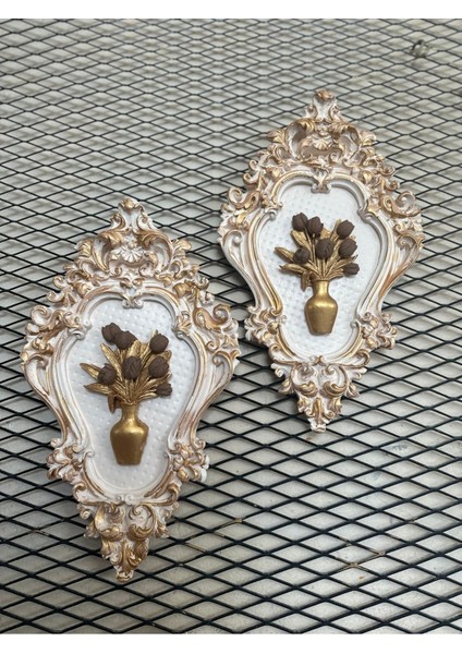 El Yapımı Vintage Tarzı Çiçekli Tablo 2li Set fiyatları