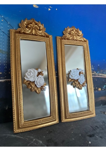 Aynalı Gül Detaylı El Yapımı 50CM Tablo 2li Set modelleri