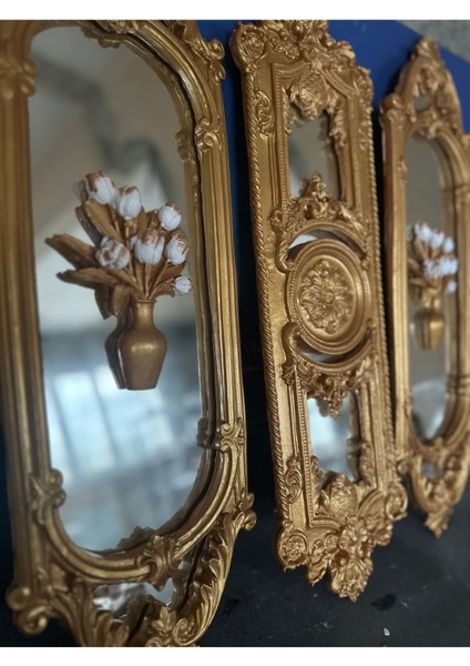 El Yapımı Dekoratif Aynalı Tablo 3 Lü 70 cm fiyatları