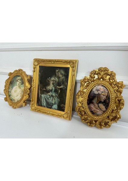 Vintage Tarzı El Yapımı 3lü Tasarım Tablo Kare 30CM Özel 22CM fiyatları