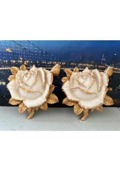 Gül Duvar Çiçek , Duvar Dekor Süs 2li 25CM fiyatları