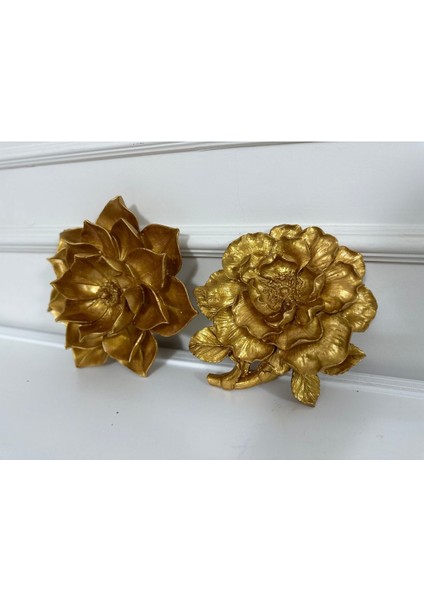 Dekoratif Çiçek Duvar Tablo Lotus ve Şakayık 2li Set 30CM modelleri