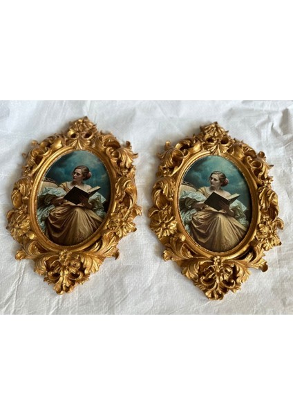 Vintage Tarzı 2li Dekoratif Dekopaj Tablo 30CM fiyatları