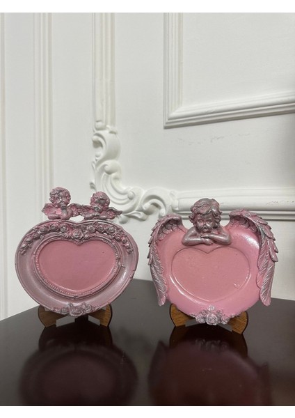 Pembe Melekli 2 Li Resim Çerçevesi