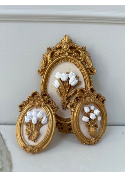 Tasarım 3 Lü Tablo Dekoratif Süs