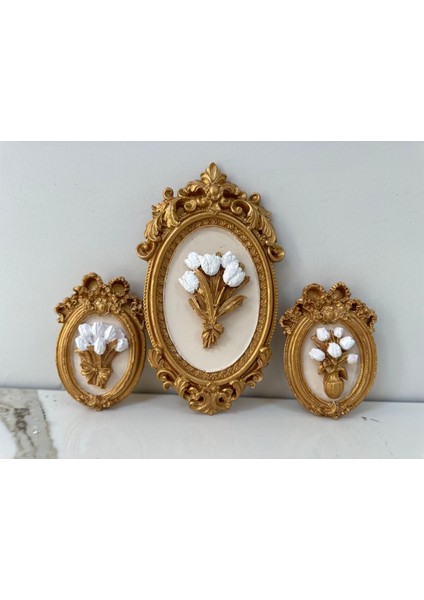 Tasarım 3 Lü Tablo Dekoratif Süs fiyatları