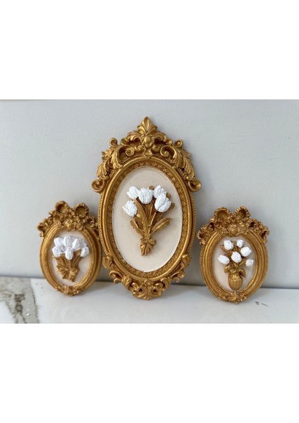 Tasarım 3 Lü Tablo Dekoratif Süs fırsatları