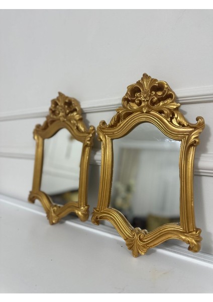 Şık Tasarım Ayna 2li Duvar Süs 40CM