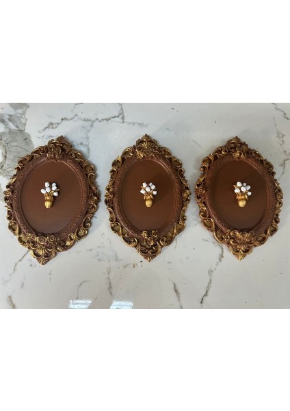 Kahverengi 3 Lü Aksesuar El Yapımı Tablo modelleri