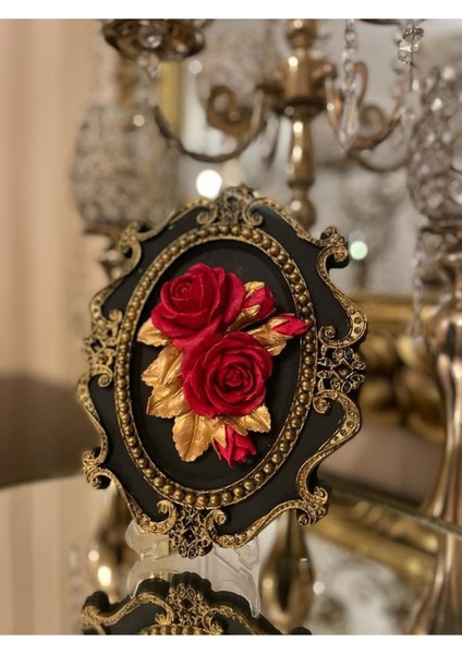 Kırmızı Gül Detaylı Tablo , Masa Duvar Tablosu fiyatları