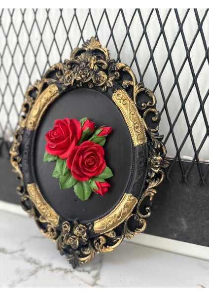 Gül Detaylı Tablo Duvar Askısı , Dekoratif Duvar Tablosu indirimleri