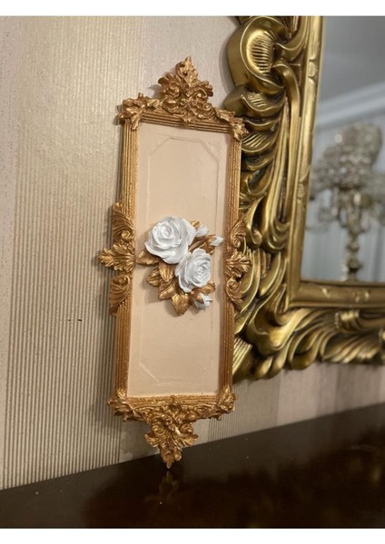 Dekoratif Çiçekli Çerçeve Büyük Boy 46 cm