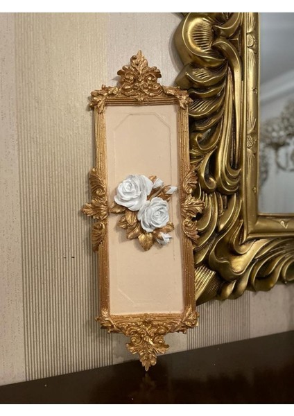 Dekoratif Çiçekli Çerçeve Büyük Boy 46 cm modelleri