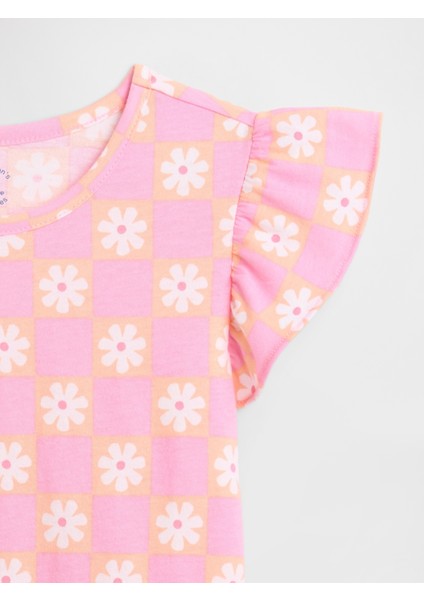 Kız Bebek Açık Pembe Fırfır Kollu T-Shirt fiyatları