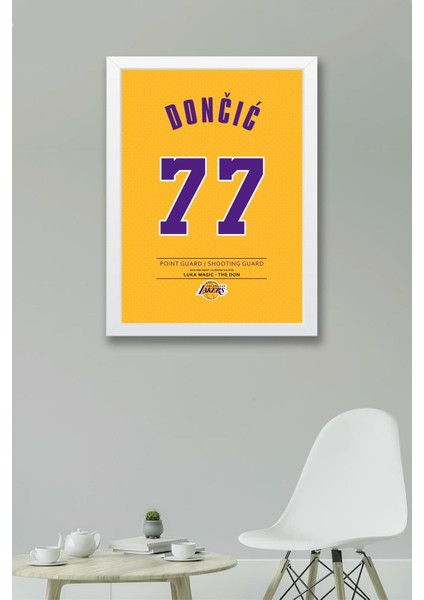 Luka Doncic Forma Çerçeveli Tablo - Nba Los Angeles Lakers Jersey fiyatları