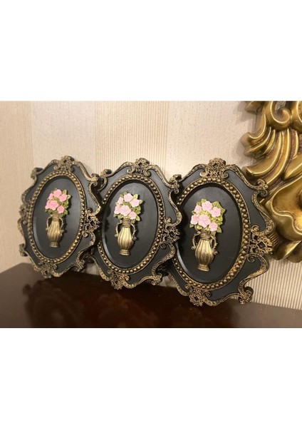 Dekoratif Çerçeve Takımı 3 Lü ( Siyah Gold ) fiyatları