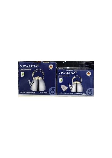 Modern Paslanmaz Çelik Tren 3l x 2l Çaydanlık&demlik Takımı 2'li