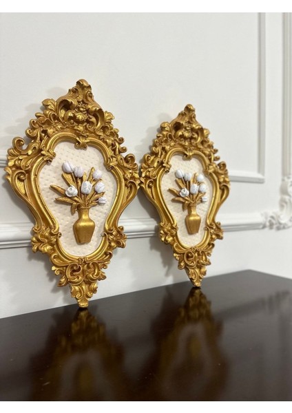 Dekoratif Çiçekli Tablo Büyük 2 Li fiyatları