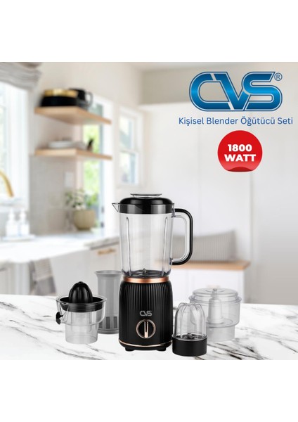 Dn 1304 5 Parça Öğütücülü Kişisel Blender Seti 1800 Watt