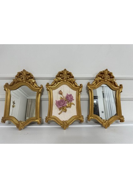 Ayna ve Tablo Duvar Tablo 3lü Duvar Dekoratif Set 40CM
