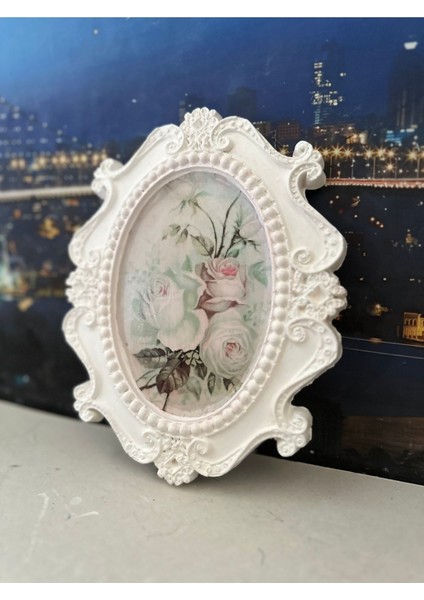 Vintage Tarzı El Yapımı Beyaz Tablo 22CM,DEKORATIF Duvar Tablo fırsatları