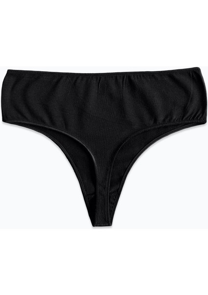 Kadın Siyah 6 Lı Paket Modal Yüksek Bel String Tanga 6M178 modelleri