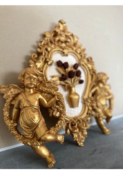 Melek Biblo Duvar Tablosu Melek ve Çiçekli Duvar Tablosu fiyatları