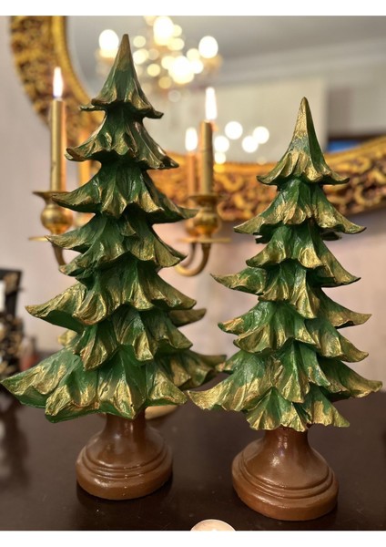 Yeni Yıl Büyük Çam Ağacı 50 cm ve 35 cm 2li Set , Noel Çam Ağacı Set fiyatları