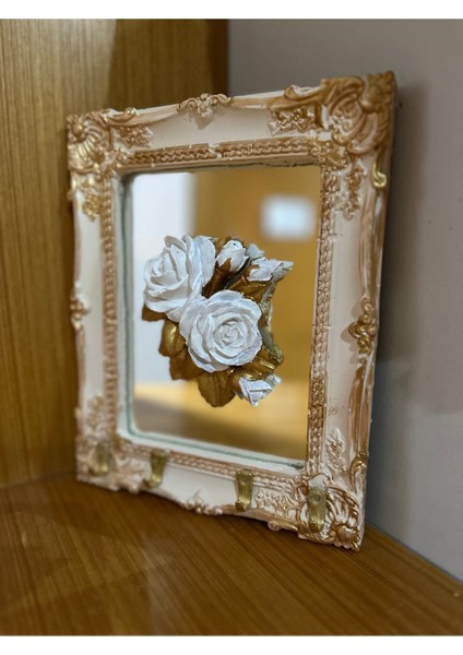 El Yapımı Tasarım Ayna Detaylı Anahtarlık 25CM