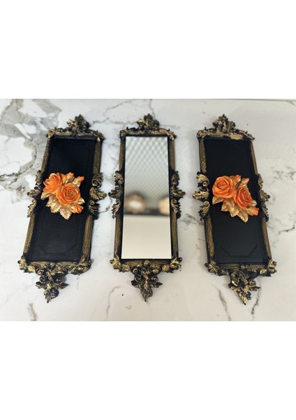 Turucu Güllü Duvar Dekor 3 Lü Set (45CM) fırsatları