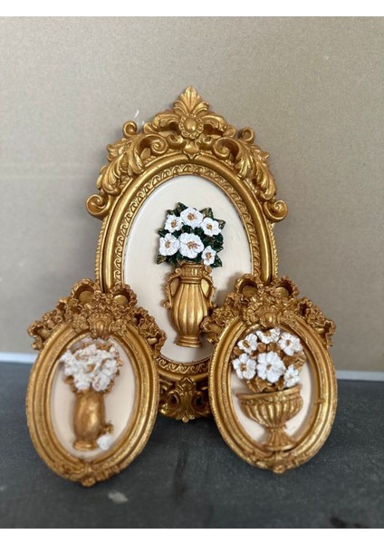 Çiçekli Dekoratif 3 Lü Tablo fırsatları