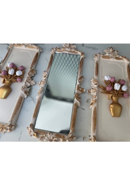 Çiçekli Duvar Tablosu 3 Lü Set 46CM indirimleri