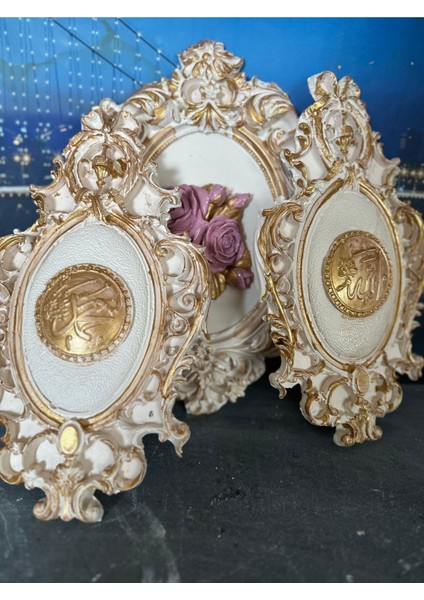 Allah Muhammet ve Gül Tablo 3lü Set 30CM indirimleri