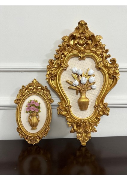 Dekoratif Çiçekli Tablo 3 Lü Set Duvar Dekorasyon indirimleri