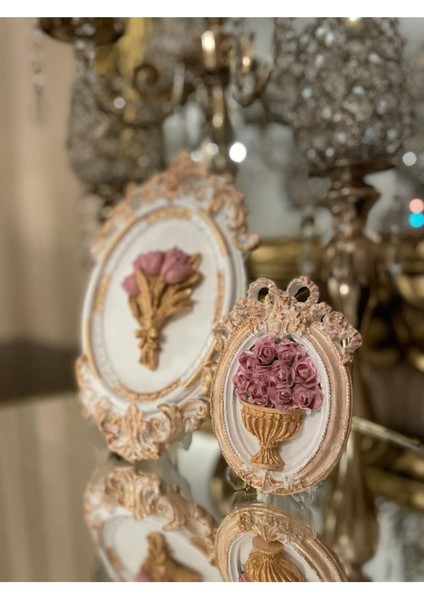 Çiçekli Beyaz Çerçeve Takımı 2 Li fiyatları