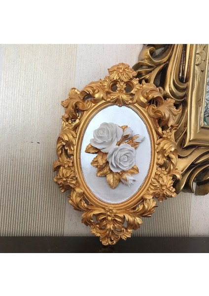 Dekoratif Duvar Tablosu 33X22 Çiçekli Duvar Süsü