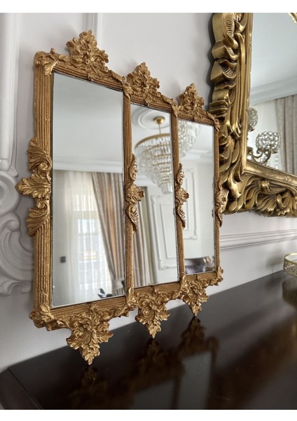 Gold 3 Lü Dekoratif Duvar Aynası modelleri