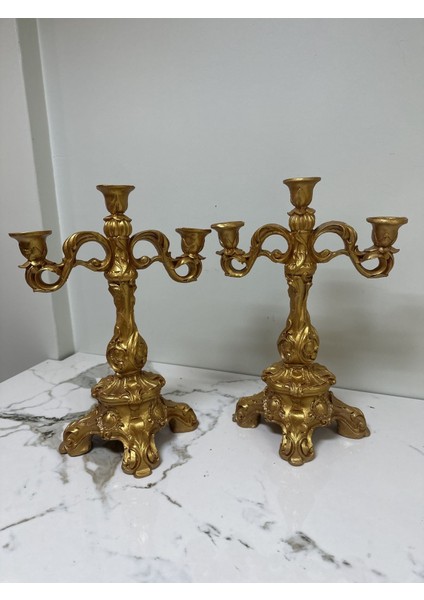 Şamdan 2 Li Dekoratif