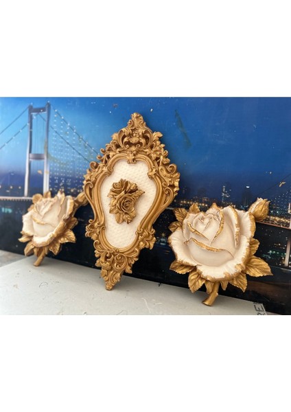 Dekoratif Duvar Tablo 3lü , Gül ve Tablo Dekoratif Süs modelleri