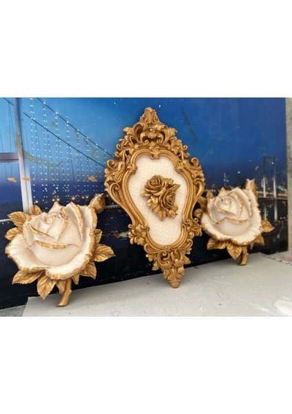 Dekoratif Duvar Tablo 3lü , Gül ve Tablo Dekoratif Süs fırsatları