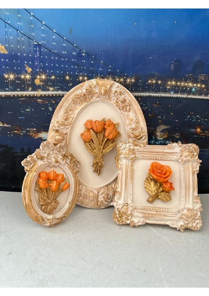 Dekoratif Duvar Tablo 3lü Set Küçük Tablo Set