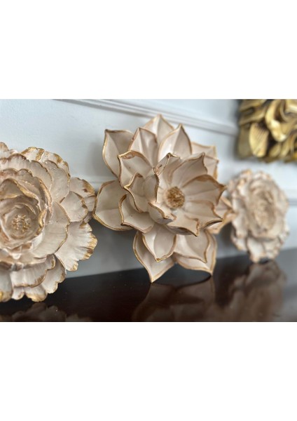 Lotus Duvar 3 Lü Büyük Lotus 30CM Küçük Lotus 21CM Dekoratif Duvar Çiçek 3lü fiyatları