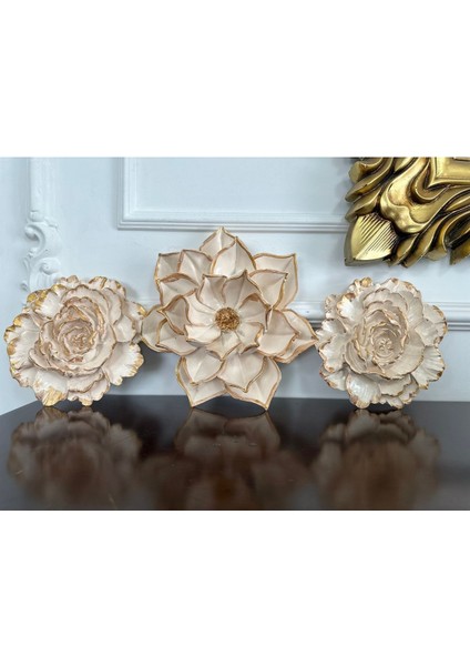 Lotus Duvar 3 Lü Büyük Lotus 30CM Küçük Lotus 21CM Dekoratif Duvar Çiçek 3lü modelleri