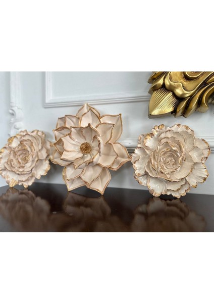 Lotus Duvar 3 Lü Büyük Lotus 30CM Küçük Lotus 21CM Dekoratif Duvar Çiçek 3lü fırsatları