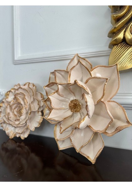 Lotus Duvar 3 Lü Büyük Lotus 30CM Küçük Lotus 21CM Dekoratif Duvar Çiçek 3lü indirimleri