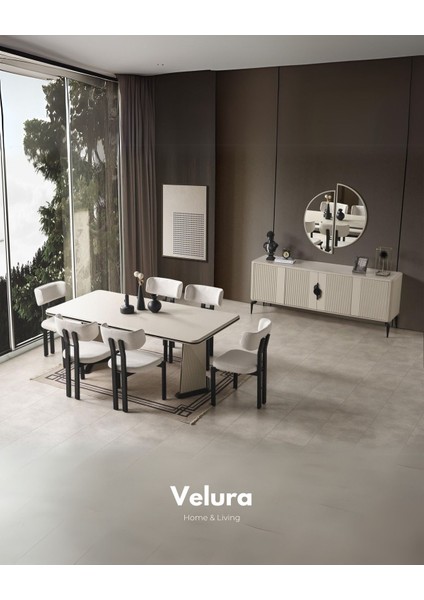 Venti Siyah Yemek Odası Takımı (Yemek Masası + 4 Adet Sandalye) fırsatları