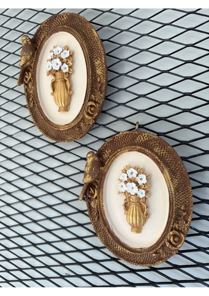 Dekoratif Özel Tasarım Kuş Detaylı Çiçekli Çerçeve , Masa Duvar Süs fırsatları