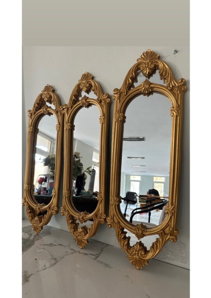 Şık Uzun Dekoratif Ayna 3 Lü Set 70 cm