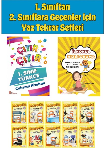1.sınıftan 2.sınıfa Geçenler Için Hızlı Okuma ile Çıtır Türkçe Çalışma Kitabım+10 Lu Hikaye Seti 5
