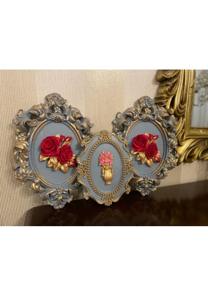 Dekoratif Duvar Tablosu 3 Lü Set , Duvar Dekorasyon Çiçekli Tablo fiyatları